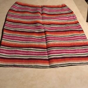 Talbots size 10 horizontal striped skirt, 21” long